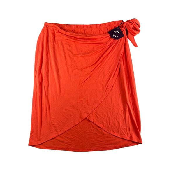 Ava & Viv Dresses & Skirts - Ava & Viv Skirt Womens 2X Orange Stretch Waist Layered Flowy NWT